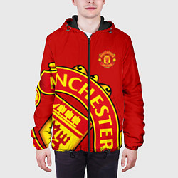 Куртка с капюшоном мужская FC Man United: Red Exclusive, цвет: 3D-черный — фото 2