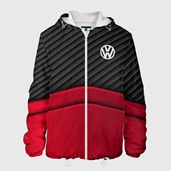 Куртка с капюшоном мужская Volkswagen: Red Carbon, цвет: 3D-белый