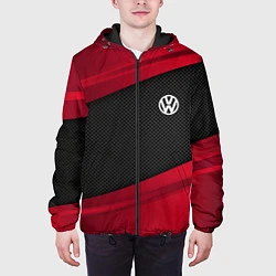 Куртка с капюшоном мужская Volkswagen: Red Sport, цвет: 3D-черный — фото 2