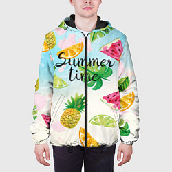 Куртка с капюшоном мужская Summer Time, цвет: 3D-черный — фото 2