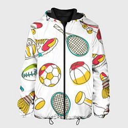 Куртка с капюшоном мужская Sport Life, цвет: 3D-черный