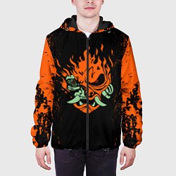 Куртка с капюшоном мужская Cyberpunk 2077: SAMURAI, цвет: 3D-черный — фото 2