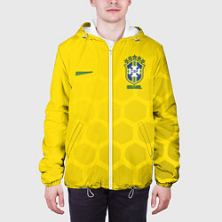 Куртка с капюшоном мужская Brazil Team: WC 2018, цвет: 3D-белый — фото 2