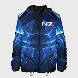 Куртка с капюшоном мужская Mass Effect: Blue Armor N7, цвет: 3D-черный