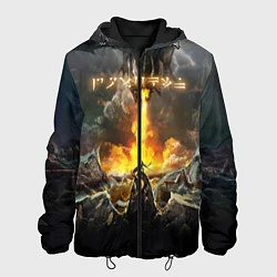 Куртка с капюшоном мужская TES: Dragon Flame, цвет: 3D-черный