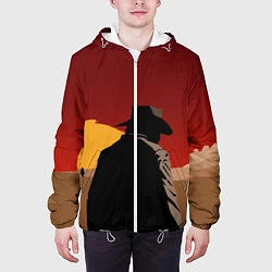 Куртка с капюшоном мужская RDR 2: Dark Man, цвет: 3D-белый — фото 2