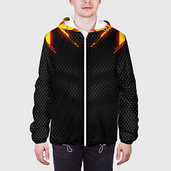 Куртка с капюшоном мужская Cyberpunk 2077: Android, цвет: 3D-белый — фото 2