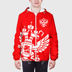 Куртка с капюшоном мужская Красная Россия, цвет: 3D-белый — фото 2
