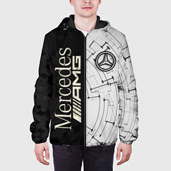 Куртка с капюшоном мужская Mercedes AMG: Techno Style, цвет: 3D-черный — фото 2