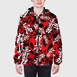 Куртка с капюшоном мужская Каратэ киокушинкай паттерн, цвет: 3D-черный — фото 2