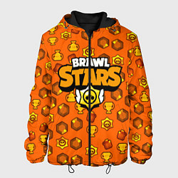 Куртка с капюшоном мужская Brawl Stars: Orange Team, цвет: 3D-черный