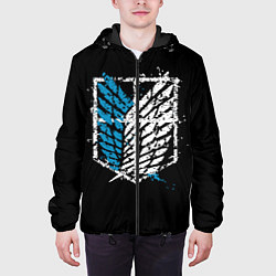 Куртка с капюшоном мужская АТАКА ТИТАНОВ цвета 3D-черный — фото 2