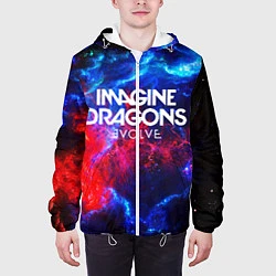 Куртка с капюшоном мужская IMAGINE DRAGONS, цвет: 3D-белый — фото 2