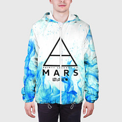 Куртка с капюшоном мужская 30 SECONDS TO MARS, цвет: 3D-белый — фото 2