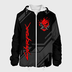 Куртка с капюшоном мужская Cyberpunk 2077: Grey Samurai, цвет: 3D-белый
