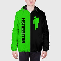 Куртка с капюшоном мужская BILLIE EILISH GLITCH, цвет: 3D-черный — фото 2