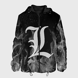 Куртка с капюшоном мужская L letter flame gray, цвет: 3D-черный