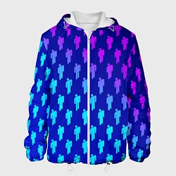 Куртка с капюшоном мужская Billie Eilish: Violet Pattern, цвет: 3D-белый