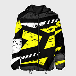 Мужская куртка Black yellow abstract sport style