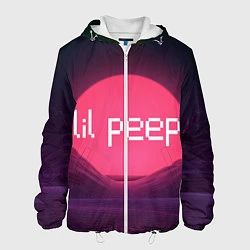 Куртка с капюшоном мужская Lil peepLogo, цвет: 3D-белый