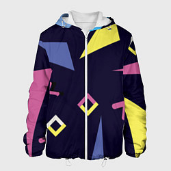 Куртка с капюшоном мужская Танец геометрии, цвет: 3D-белый