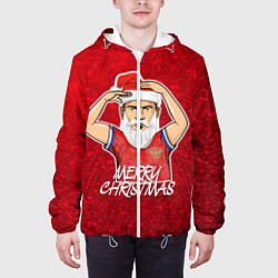Куртка с капюшоном мужская Новогодний Дзюба Russia, цвет: 3D-белый — фото 2