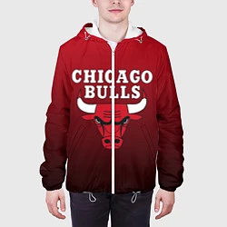 Куртка с капюшоном мужская CHICAGO BULLS, цвет: 3D-белый — фото 2