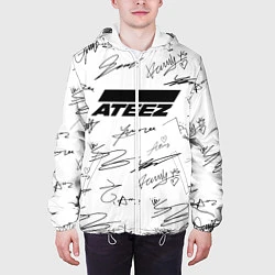 Куртка с капюшоном мужская ATEEZ АВТОГРАФЫ, цвет: 3D-белый — фото 2