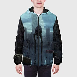 Куртка с капюшоном мужская Халф-лайф, цвет: 3D-черный — фото 2