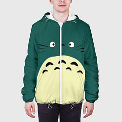 Куртка с капюшоном мужская Totoro, цвет: 3D-белый — фото 2