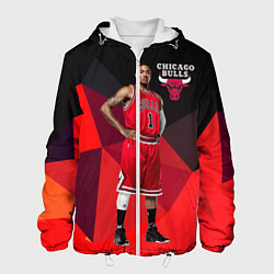 Куртка с капюшоном мужская Chicago Bulls, цвет: 3D-белый