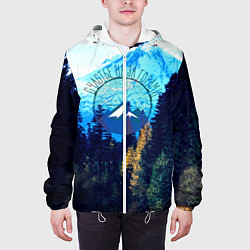 Куртка с капюшоном мужская Лес, цвет: 3D-белый — фото 2