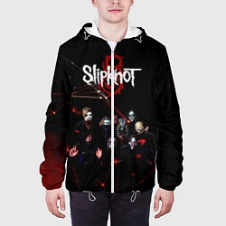Куртка с капюшоном мужская Slipknot, цвет: 3D-белый — фото 2