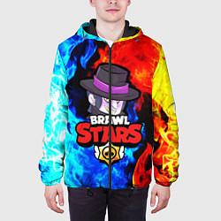 Куртка с капюшоном мужская BRAWL STARS MORTIS, цвет: 3D-черный — фото 2