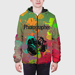 Куртка с капюшоном мужская Фотограф, цвет: 3D-черный — фото 2