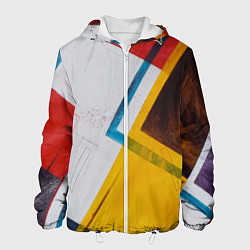 Куртка с капюшоном мужская Геометрия, цвет: 3D-белый