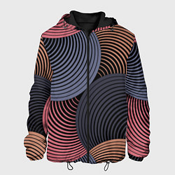 Куртка с капюшоном мужская Абстрактный узор, цвет: 3D-черный