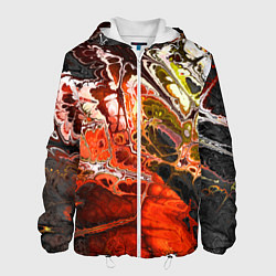 Куртка с капюшоном мужская Nu abstracts art, цвет: 3D-белый