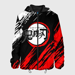Куртка с капюшоном мужская KIMETSU NO YAIBA, цвет: 3D-черный