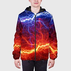 Куртка с капюшоном мужская Лёд и огонь, цвет: 3D-черный — фото 2
