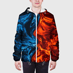 Куртка с капюшоном мужская Огонь и вода, цвет: 3D-белый — фото 2