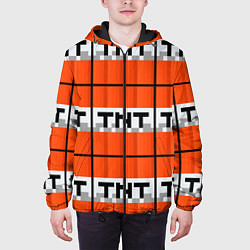 Куртка с капюшоном мужская Minecraft-Динамит, цвет: 3D-черный — фото 2