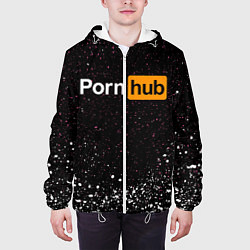 Куртка с капюшоном мужская PornHub, цвет: 3D-белый — фото 2
