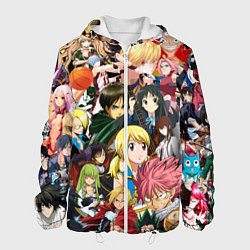 Мужская куртка Аниме коллаж