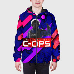 Куртка с капюшоном мужская C-OPS, цвет: 3D-черный — фото 2