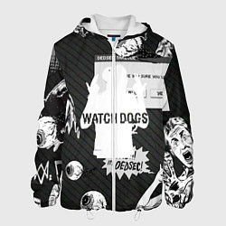 Куртка с капюшоном мужская WATCH DOGS 2, цвет: 3D-белый