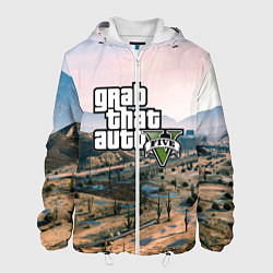 Куртка с капюшоном мужская Grand Theft Auto 5, цвет: 3D-белый