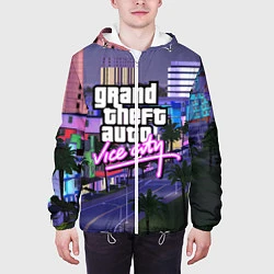 Куртка с капюшоном мужская Grand Theft Auto Vice City, цвет: 3D-белый — фото 2