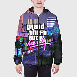 Куртка с капюшоном мужская Grand Theft Auto Vice City, цвет: 3D-черный — фото 2