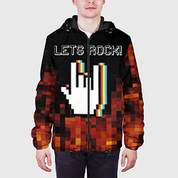 Куртка с капюшоном мужская Let's Rock, цвет: 3D-черный — фото 2